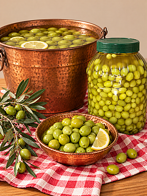 TATLANDIRILMIŞ YEŞİL ZEYTİN 2,5KG - Seboş'tan
